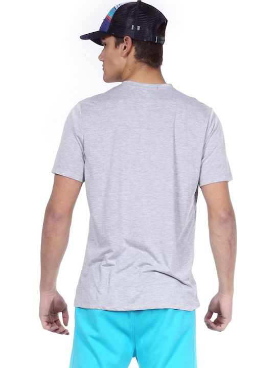 Body Action Bărbați T-shirt Sportiv cu Mânecă Scurtă Light Melange Grey