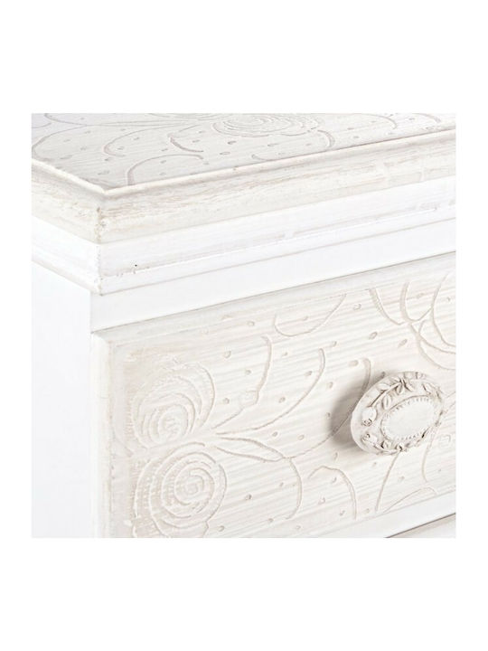 Drawers Storage Clorine Wooden with 7 Drawers White L29xW23xH112.5cm