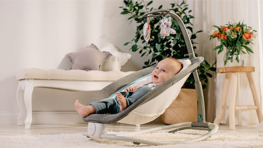 Lionelo Electric Relax pentru Bebeluși Pascal cu Muzică și Vibrații Gri pentru Copil până la 9kg