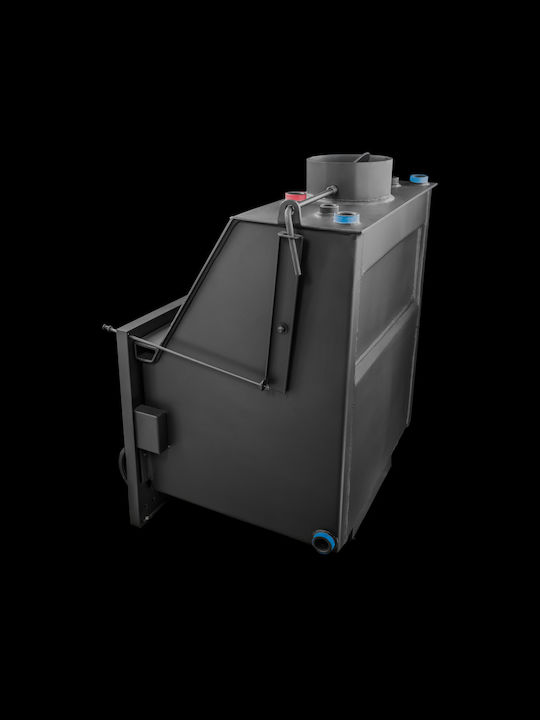 Metlor 600/20 Ενεργειακό Τζάκι Ξύλου Καλοριφέρ 22.7kW Ίσιο με Ανοιγόμενη Πόρτα Κλειστού Δοχείου