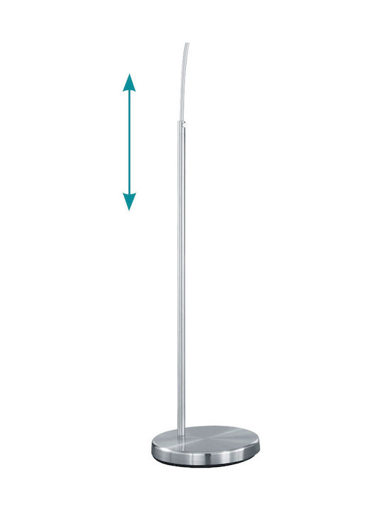 Trio Lighting Hotel Подова Лампа В215xД30см. с Цокъл за Крушка E27 Бял