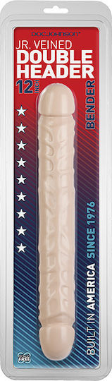 Doc Johnson Jr Veined Double Header Bender Διπλό Dildo Flesh 30cm