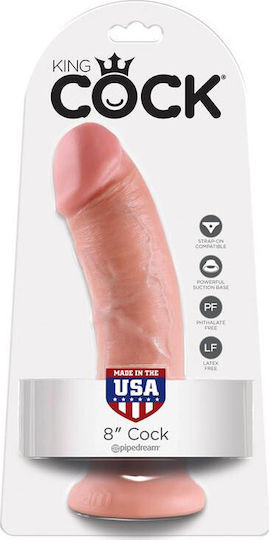 King Cock Ρεαλιστικό Dildo με Βεντούζα Light 20cm