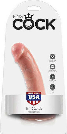 King Cock Ρεαλιστικό Dildo με Βεντούζα Light 15cm