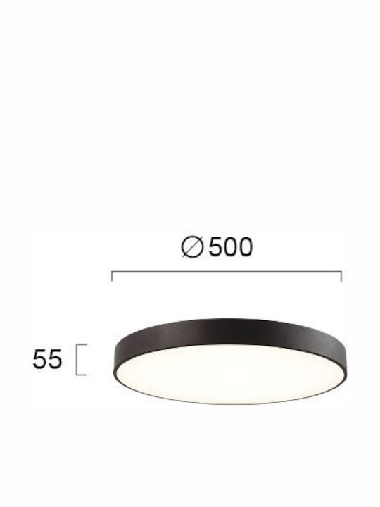 Viokef Madison Rotund În aer liber Panou LED Putere 40W cu Alb Cald Lumini 50x50cm.