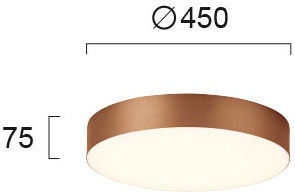 Viokef Bruce Στρογγυλό Εξωτερικό LED Panel 40W με Θερμό Λευκό Φως 3000K 45εκ.