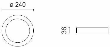 Spot Light Στρογγυλό Εξωτερικό LED Panel 24W με Φυσικό Λευκό Φως 4000K 24εκ.