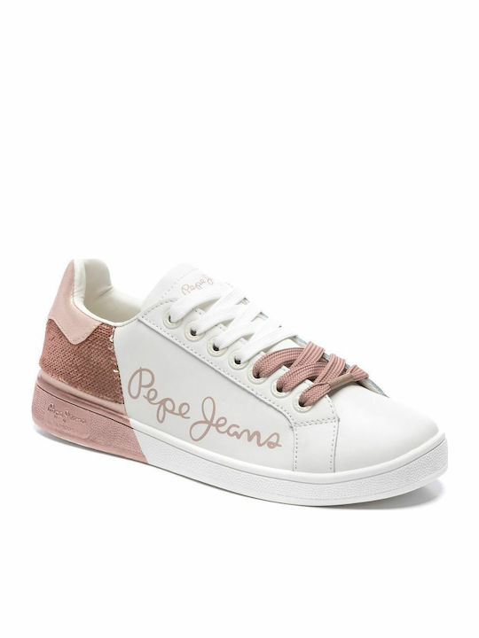 Pepe Jeans Brompton Sequins Women's Sneakers White