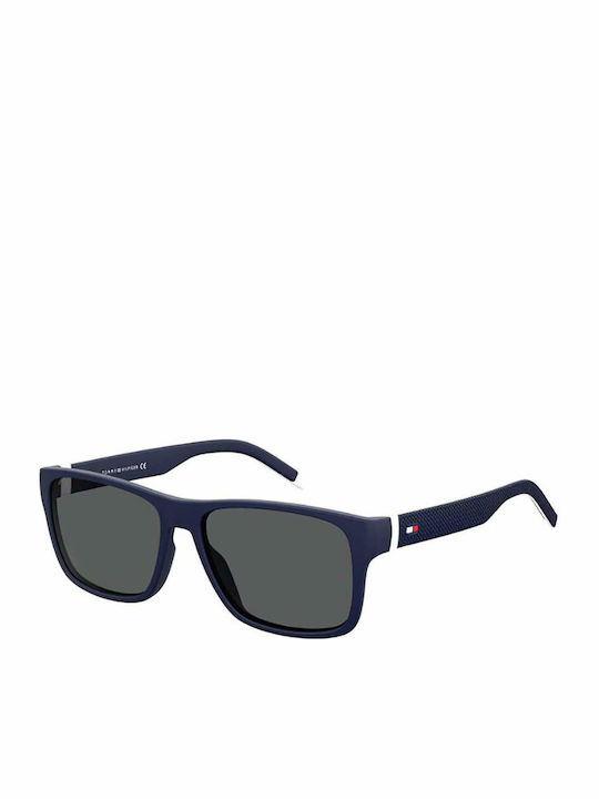 Tommy Hilfiger Men's Sunglasses with Navy Blue Plastic Frame and Black Lens TH1718/S 0JU/IR