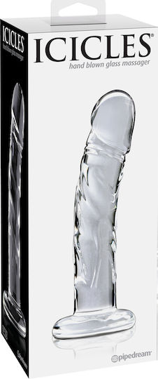 Icicles Icicles No.62 Γυάλινο Dildo Silver 17cm