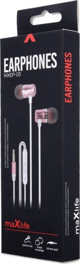 Maxlife MXEP-03 In-ear Handsfree with 3.5mm Connector Rose Gold