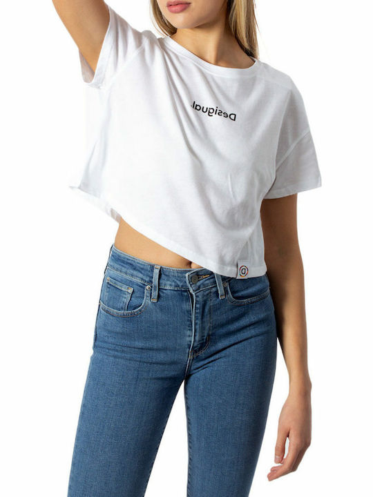 Desigual Sonar Summer Women's Blouse Short Sleeve White