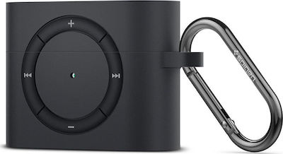 Spigen Classic Shuffle Θήκη Σιλικόνης με Γάντζο σε Μαύρο χρώμα για Apple AirPods Pro