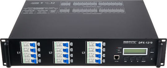 Botex DPX-1210T DMX Dimmer Κονσόλας Φωτισμού με 12 Κανάλια Ελέγχου / 2 Εισόδους XLR με Τοποθέτηση Rack και Σύνδεση Ethernet