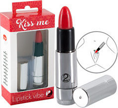 You2Toys Kiss Me Lipstick Vibrator 8.7cm Silver/Red/Black