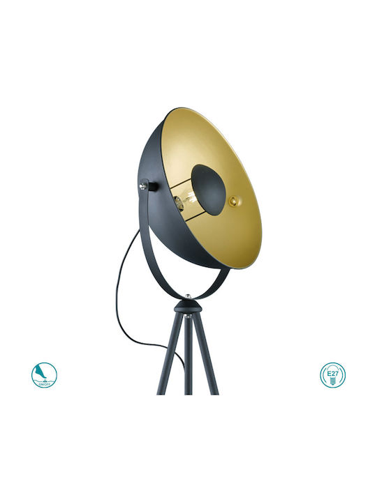 Trio Lighting Chewy Vintage Stehleuchte H160xB60cm. Schwarz