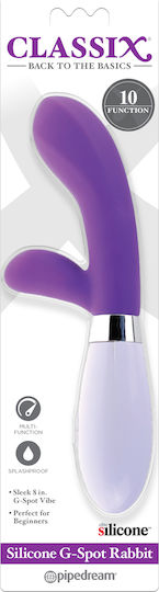 Pipedream Classix Silicone G-Spot Rabbit Вибратор Заек 20см Лилаво