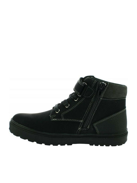 IQ Shoes Chris Kids Leather Boots Black