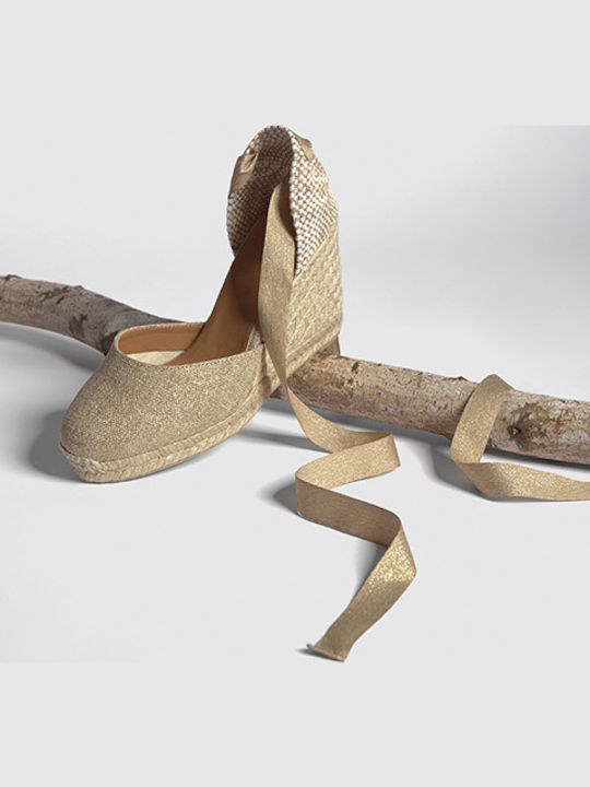 Carina Women's Fabric Platform Espadrilles Gold