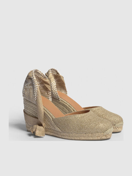 Carina Women's Fabric Platform Espadrilles Gold