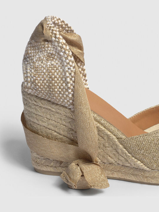 Carina Women's Fabric Platform Espadrilles Gold