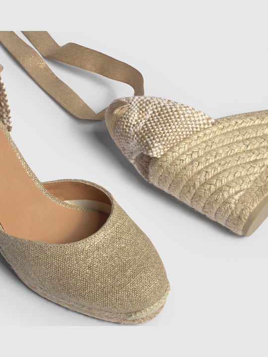 Carina Women's Fabric Platform Espadrilles Gold