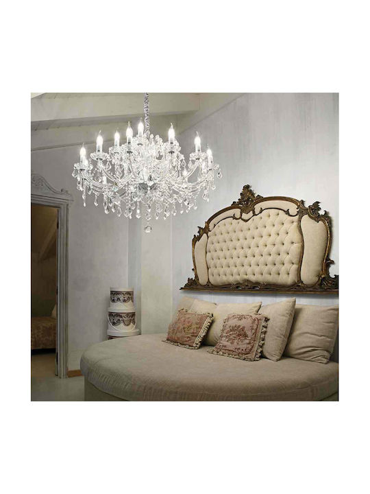 Ideal Lux Napoleon SP18 Πολυέλαιος 18xE14 με Κεράκια Διάφανος 167268
