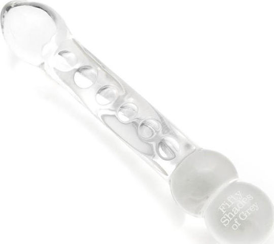 Fifty Shades of Grey Drive Me Crazy Glass Dildo Clear 19cm