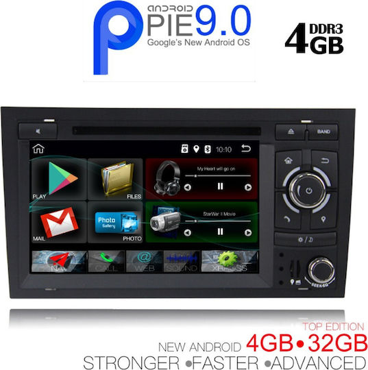 Ηχοσύστημα Αυτοκινήτου για Seat Exeo Audi A4 / A3 2008-2013 (Bluetooth/USB/AUX/WiFi/GPS/Apple-Carplay/Android-Auto) με Οθόνη Αφής 7"