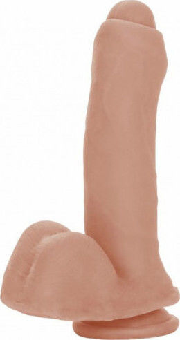 Calexotics Uncut Emperor Glass Dildo with Balls and Suction Cup Flesh 17cm