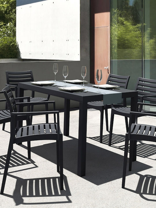 Outdoor-Stuhl Polypropylen Ares Black 48x58x82εκ.