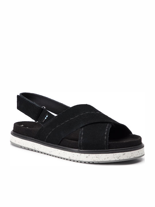 Marisa Γυναικεία Σανδάλια Flatforms Μαύρα