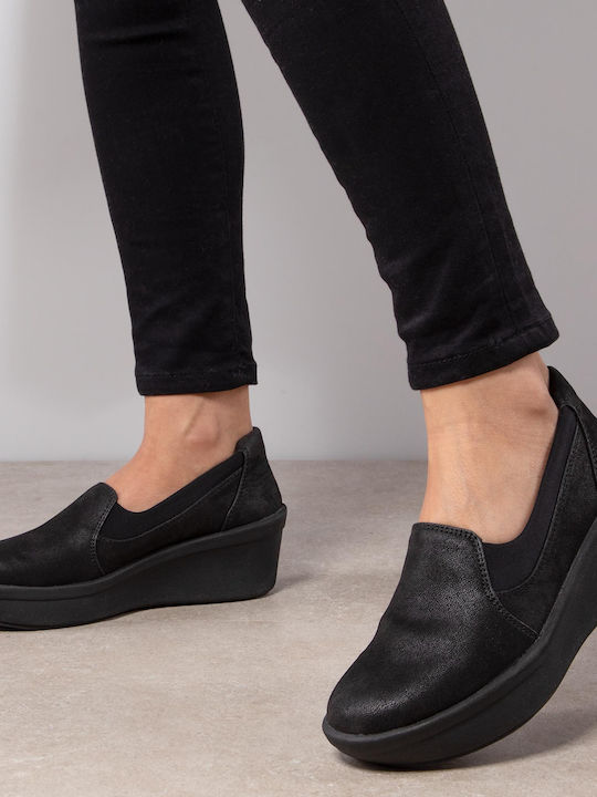 Step Rose Moon Anatomic Women's Slip-On Leather Black