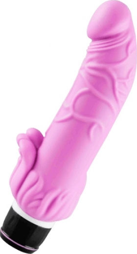 Seven Creations Purrfect Silicone Classic with Clit Stim 7 Powerful Functions Realistisch Vibrator 19cm Pink