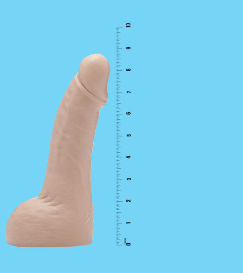 Fleshlight Allen King Dildo Glass Dildo with Scrotum Flesh 18cm