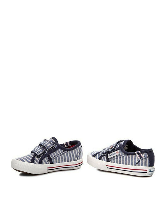 Pepe Jeans Kids Sneakers with Scratch Blue