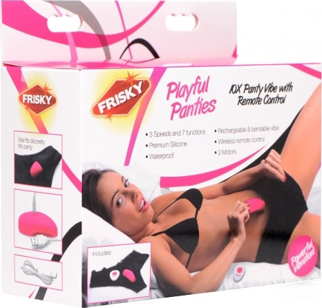 XR Frisky Playful Panties Δονητής για Ζευγάρια με Απομακρυσμένο Έλεγχο Pink
