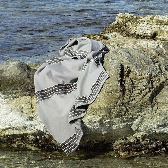 Nima Beach Towel Cotton Gray 160x90cm.
