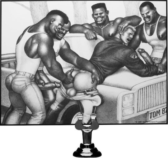 Tom of Finland 5 Speed Silicone Vibe Analvibrator Schwarz 20cm