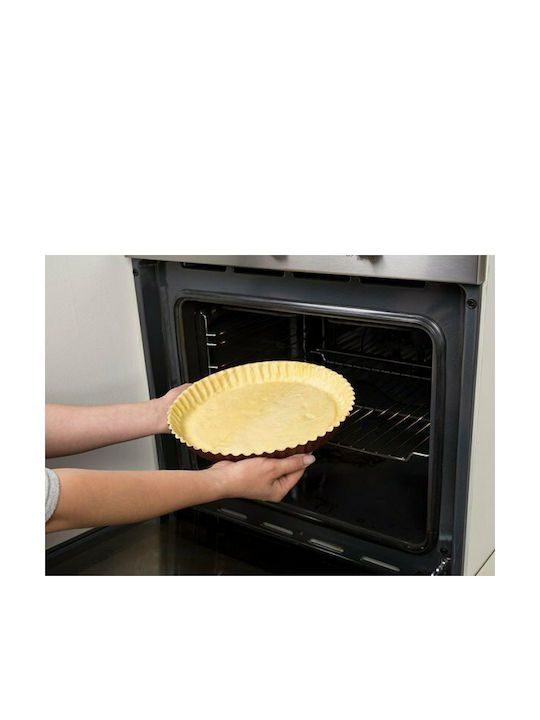 Nava Ceramic Aluminum Tart Baking Pan Terrestrial Burgundy 27x27x3cm