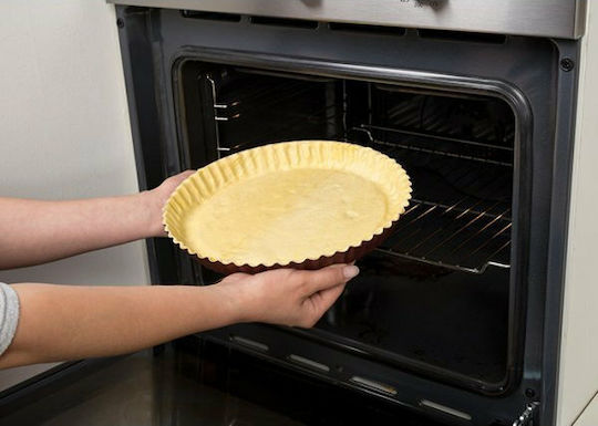 Nava Ceramic Aluminum Tart Baking Pan Terrestrial Burgundy 27x27x3cm