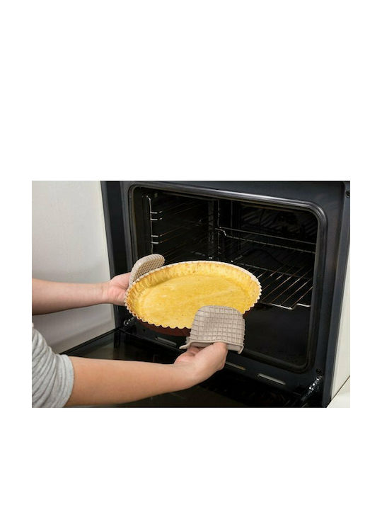 Nava Ceramic Aluminum Tart Baking Pan Terrestrial Burgundy 27x27x3cm