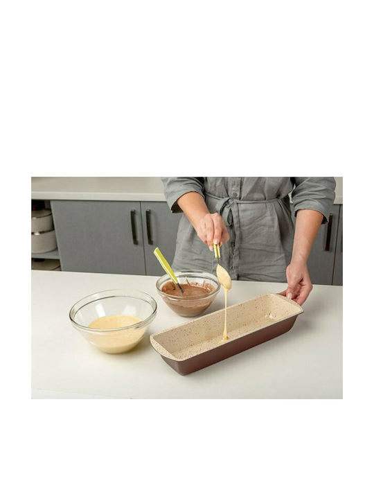 Nava Ceramic Aluminum Cake Baking Pan Terrestrial Burgundy 39x12.5x6cm