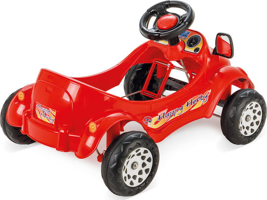Happy Herby One-Seater with Pedal Red for 3+ Age