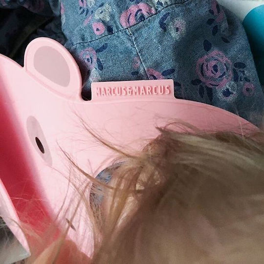 Marcus & Marcus Pokey the Piglet Waterproof Bib Silicone with Button & Pocket Pink for 6 m+