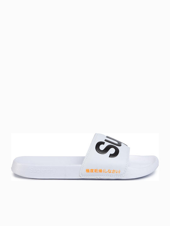 Superdry Classic Slides σε Λευκό Χρώμα