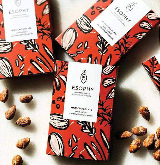 Esophy Ciocolata Lapte Migdale caramelizate sărate 50gr