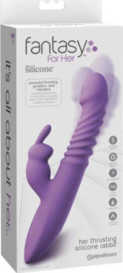 Pipedream Fantasy For Her - Her Thrusting Silicone Rabbit Vibrator Iepurele 24cm Violet