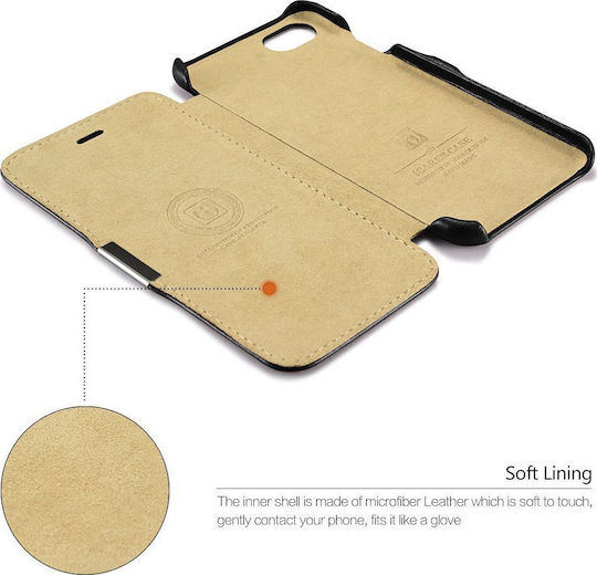 iCarer Vintage Folio Book Δερματίνης Μαύρο (iPhone SE 2022/2020)