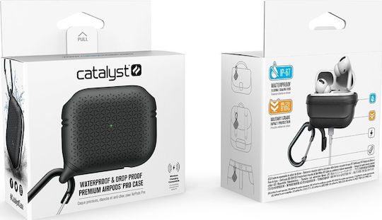 Catalyst Premium Edition Waterproof Θήκη Σιλικόνης με Γάντζο σε Μαύρο χρώμα για Apple AirPods Pro